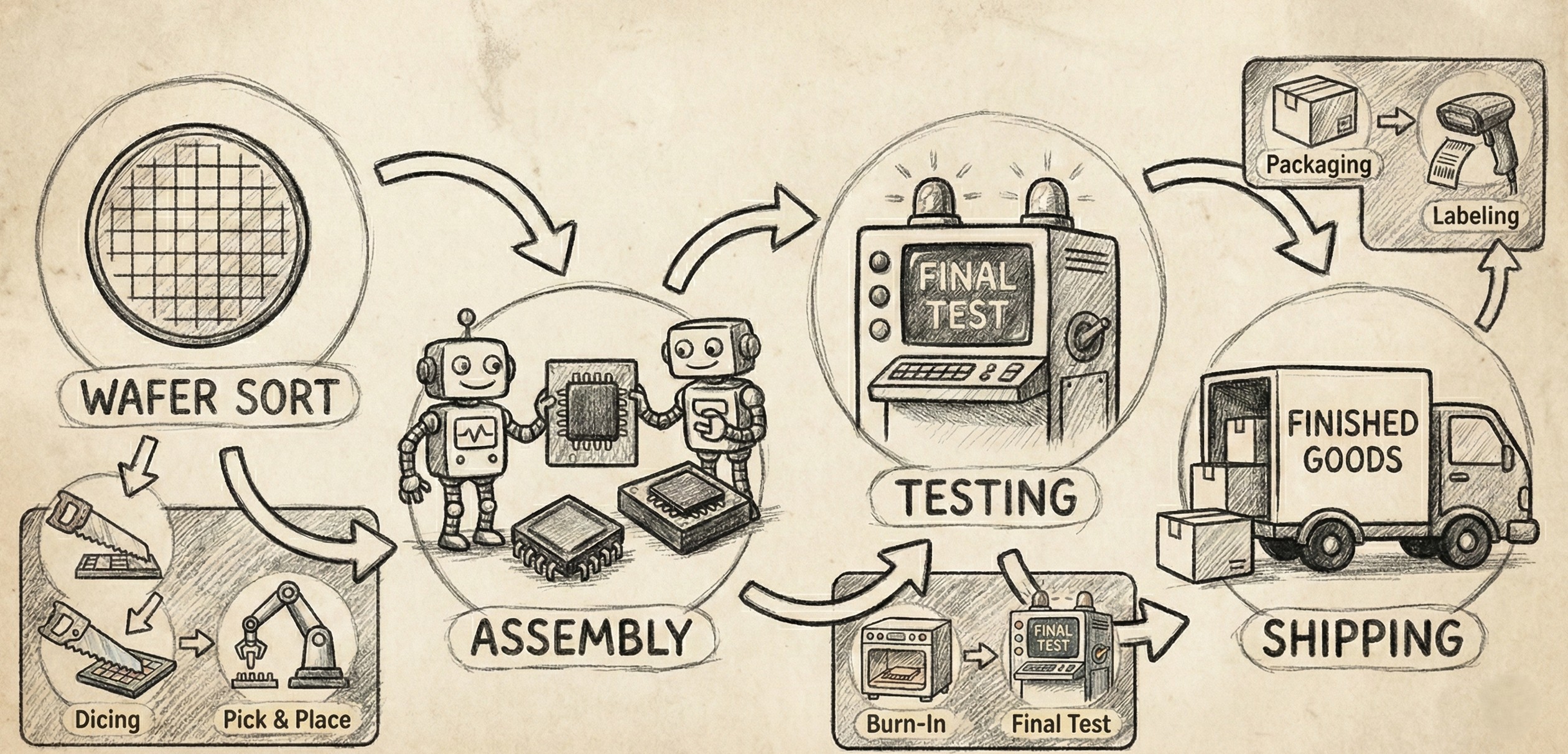 先進封裝產業示意圖